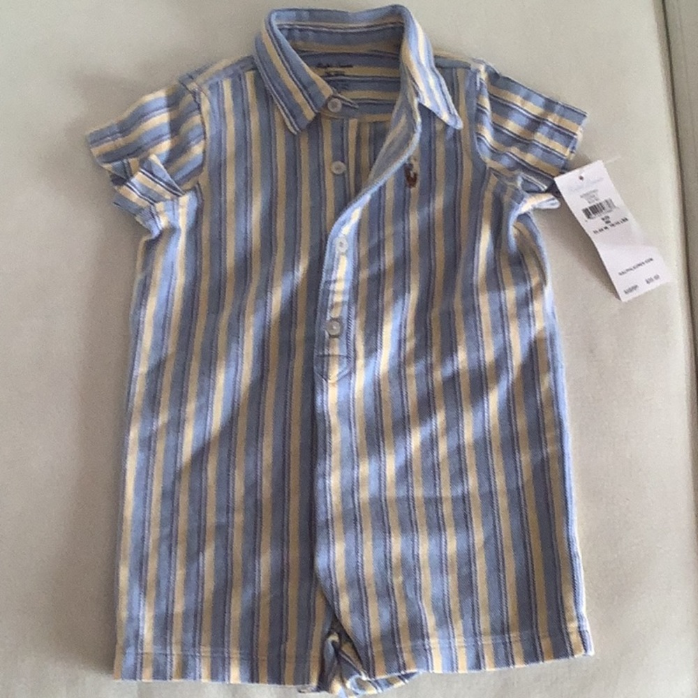 Baby Boy polo Ralph Lauren short romper